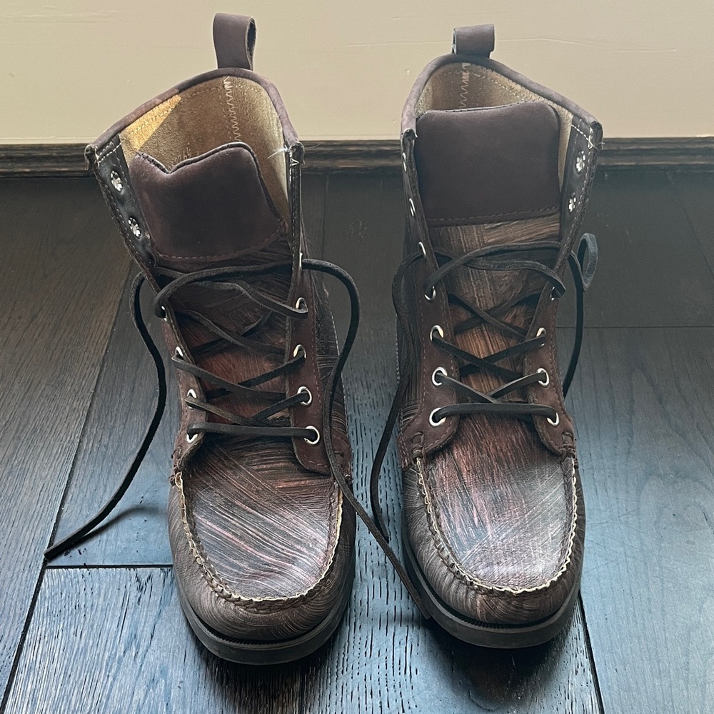 Sebago Womens Dockside Nautical Brown Boots